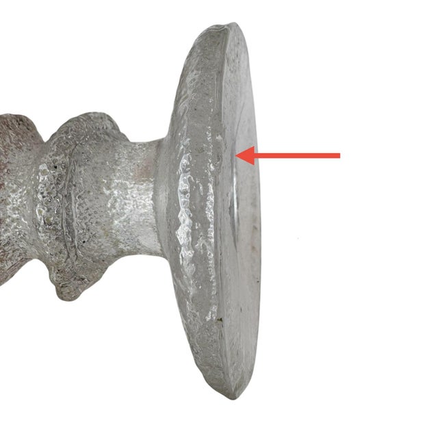 Vintage Textured Festivo Glass Candle Holders by Timo Sarpaneva for Iittala, Set of 5 For Sale - Image 11 of 12