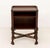 Neoclassical Style Walnut Side Table Bookcase, with three open shelves one reticulated supports. 27.5" H x 20" W x 12" D....