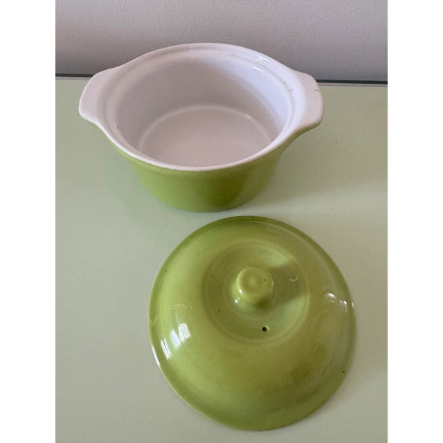 Mid-Century Modern Green "Cerutil Stoneware" Baking Dish With Lid For Sale - Image 3 of 4