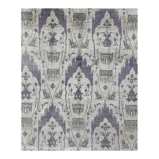 Handwoven Indo Ikat Area Rug 7'10" X 10'0" For Sale