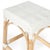 White Robias 24.5 in. Seat Height Rectangular Rattan Backless Counter Stool with Footrest, Glossy White/ Natural Rattan Frame For Sale - Image 8 of 9