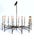 Large 12 Light Silver Plate Spoke Form Chandelier by Sciolari For Sale - Image 14 of 18