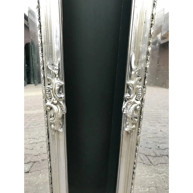 Mid-20th Century Italian Baroque Silver Beech Rococo Floor Mirrors-Pair For Sale - Image 4 of 17