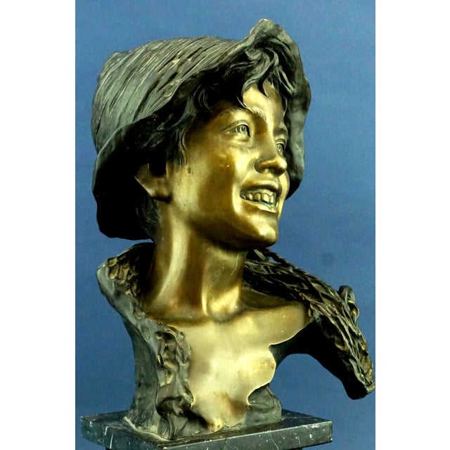 Bronze Bust Sculpture of a Young Fisherman by Vincenzo Cinque, Italy For Sale - Image 13 of 18