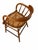 1920s Vintage Oak Spindle Barrel Chair With Hand Caned Seat For Sale - Image 5 of 5