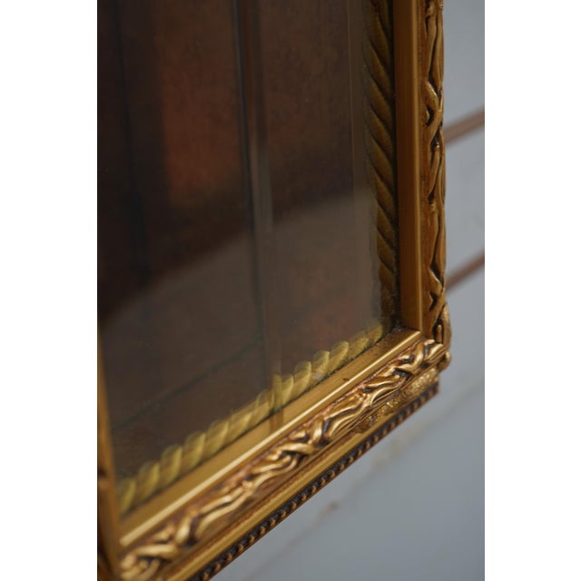 French Gold Gilt Etched Glass Wall Cabinet For Sale In Philadelphia - Image 6 of 11