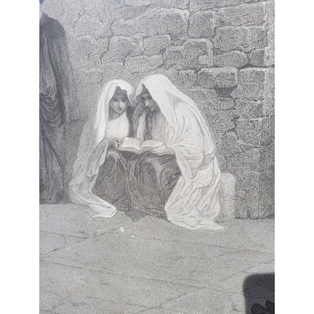 Alexandre Bida, The Jews in Front of the Solomon Wall, Engraving, 19th Century, Framed For Sale - Image 7 of 18