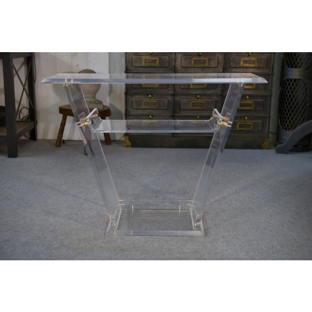 Polymethacrylate Console by David Lange, 1980s For Sale - Image 9 of 9