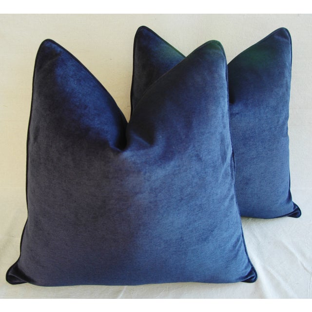 Large blue velvet cushions new arrivals