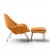 Chrome Eero Saarinen for Knoll Mid Century Womb Chair With Ottoman For Sale - Image 8 of 10
