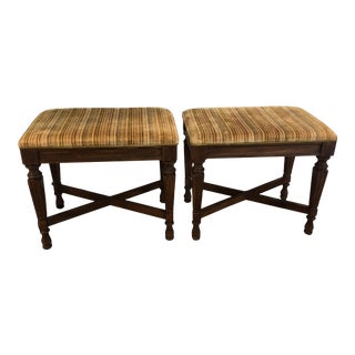 Late 20th Century Drexel Heritage Stools - a Pair For Sale