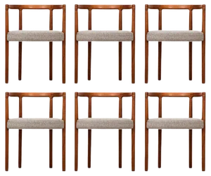 Model 195 Dining Chairs by Ole Gjerløv-Knudsen for France & Søn, 1960s, Set of 6