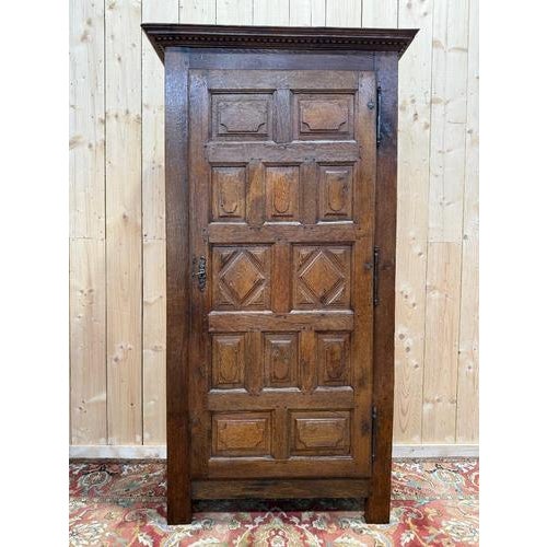 Brown Tall Renaissance Oak Bonnetière For Sale - Image 8 of 8