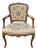 Queen Anne Victorian Carved Walnut Armchair with Floral Upholstery, 1920s For Sale