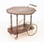 Brown Italian Burlwood and Marquetry Drop Leaf Bar Cart For Sale - Image 8 of 10