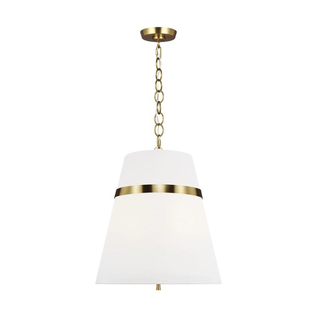Traditional Alexa Hampton by Visual Comfort Studio Cordtlandt Large Pendant, Brass For Sale - Image 3 of 3