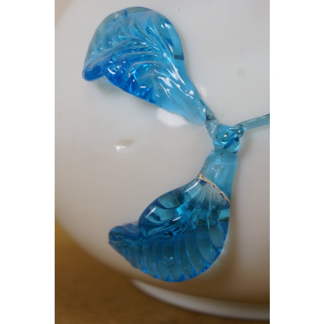 Antique Bohemian Uranium Custard Glass Ruffled Clambroth Cherry Pitcher 9" For Sale - Image 13 of 14