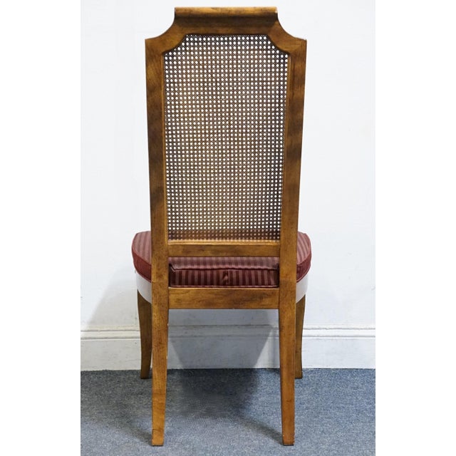 Drexel Heritage Solid Pecan Italian Style Cane Back Dining Side Chair For Sale In Kansas City - Image 6 of 10