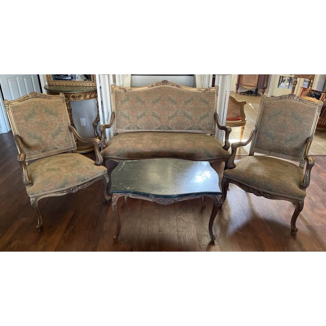 1990s Vintage French Louis XV Style Sofa Set - 4 Pieces For Sale - Image 13 of 13