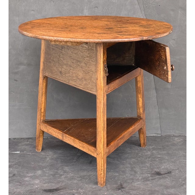 Large English Cricket Table of Patinated Oak From the Georgian Era For Sale - Image 14 of 16