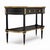 French Louis XVI Style Ebonized, Brass and Marble Console Table For Sale - Image 4 of 9