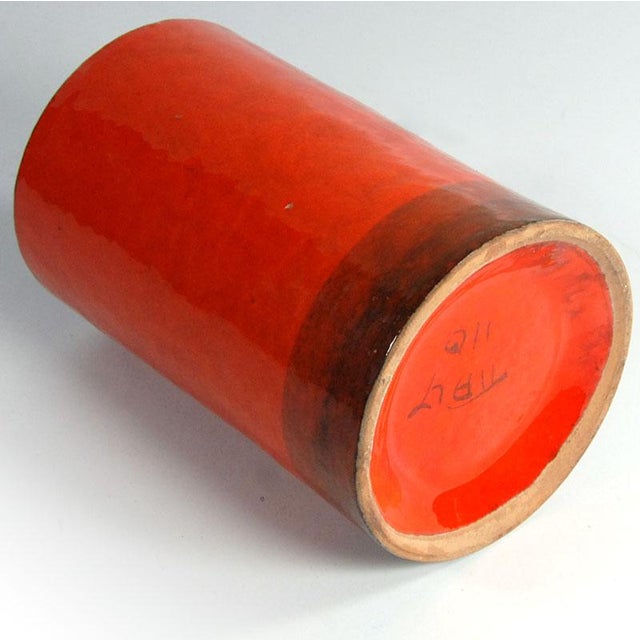 1960s Italian Orange and Red Ceramic Mug from Keramos di Ghigo, 1960s For Sale - Image 5 of 9