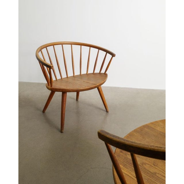 Yngve Ekström Mid-Century Swedish Sculptural Wooden Arka Armchairs in Oak by Yngve Ekström, 1950s, Set of 2 For Sale - Image 4 of 7
