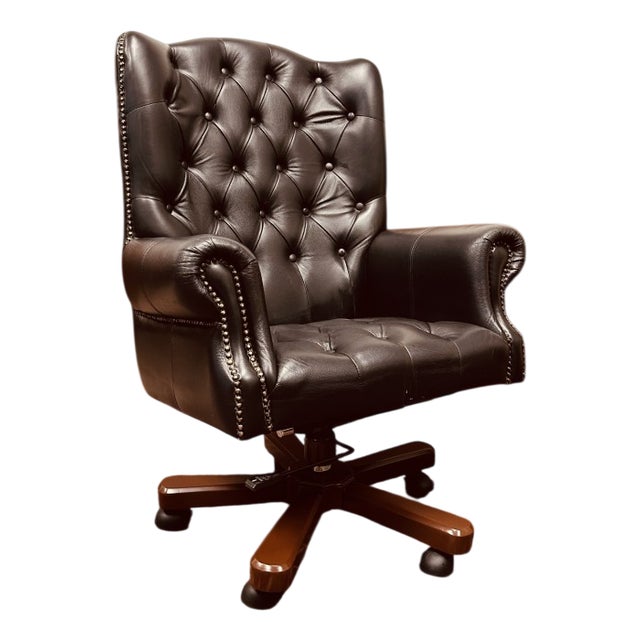 English Chesterfield Director Chair For Sale