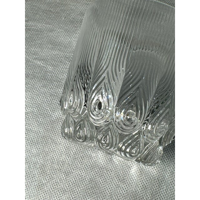 Set of 6 low whisky glasses by Rosenthal. Made from thick, high-quality glass with a decorative oval pressed pattern....