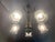 Chandelier in Metal and Glass, 1980s For Sale - Image 3 of 18