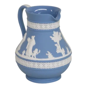 Wedgwood England Jasperware Blue Jug Pitcher
