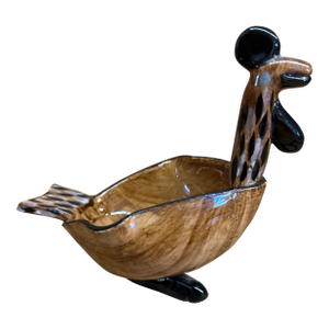 1950s Attributed to Aldo Londi Italian Ceramic Chicken Serving Dish