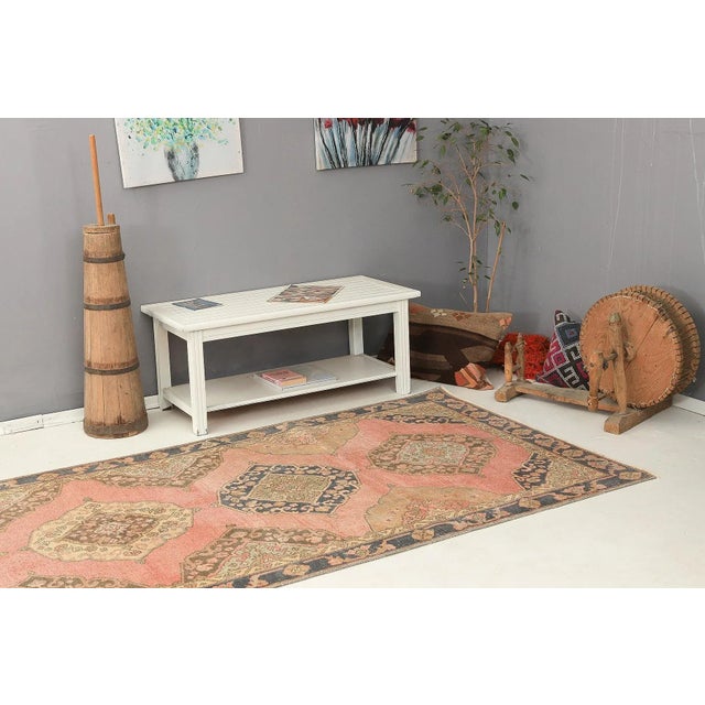 Mid 20th Century Vintage Decorative Turkish Konya Rug For Sale In Los Angeles - Image 6 of 7