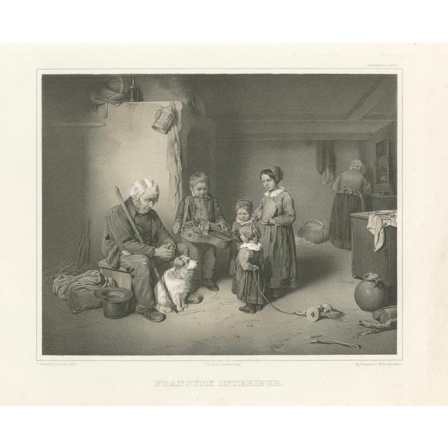 Pehr Wickenberg, Fransysk Interieur Genre Scene, Lithograph, 1850 For Sale - Image 3 of 11