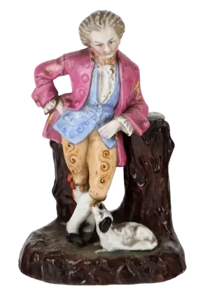 Figure with Dog in Porcelain