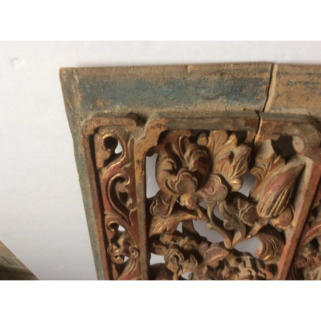 Carved Wood Chinese Panels - A Pair For Sale In San Antonio - Image 6 of 9