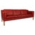 Model 2213 Three-Seat Sofa in Red Brown Leather by Børge Mogensen for Fredericia For Sale - Image 9 of 9