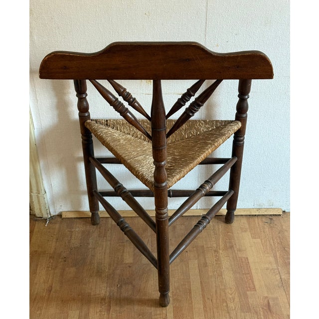 Beige Vintage Dutch Wicker Wooden Armchair and Sofa, 1920s, Set of 2 For Sale - Image 8 of 17