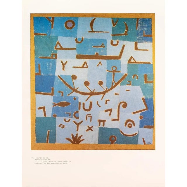 Printmaking Materials 1989 After Paul Klee "Legend of the Nile", Full-Color Print From France For Sale - Image 7 of 8