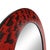 Early 21st Century Vintage Circular Red Hand Painted Tortoiseshell Mirror Frame For Sale - Image 5 of 9