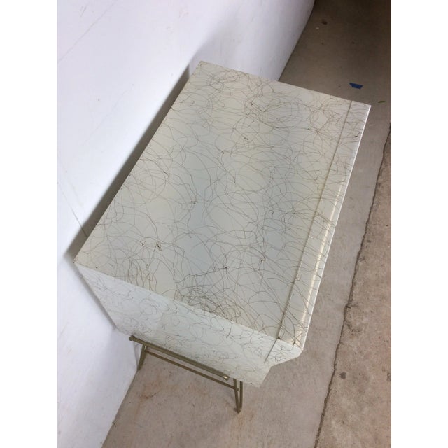 Mid Century Modern Freestanding Newspaper Vending Cabinet on Hairpin Legs For Sale - Image 4 of 12