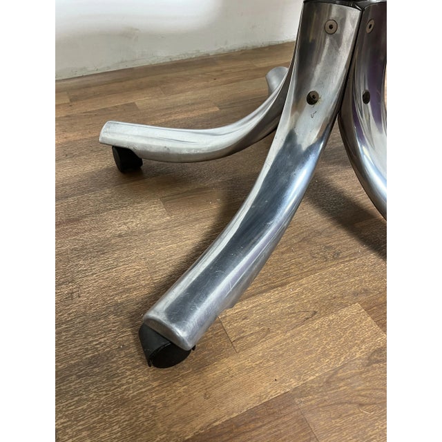 Ca. 1970s Giovanni Offredi for Saporiti Italia "Ondo" Executive Leather Desk Chair For Sale - Image 10 of 12