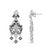 Contemporary Black Rhodium and .925 Sterling Silver 3/4 Cttw Diamond Chandelier Earrings For Sale - Image 3 of 5