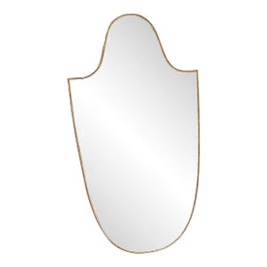 1970 Mid-Century Italian Brass Wall Mirror