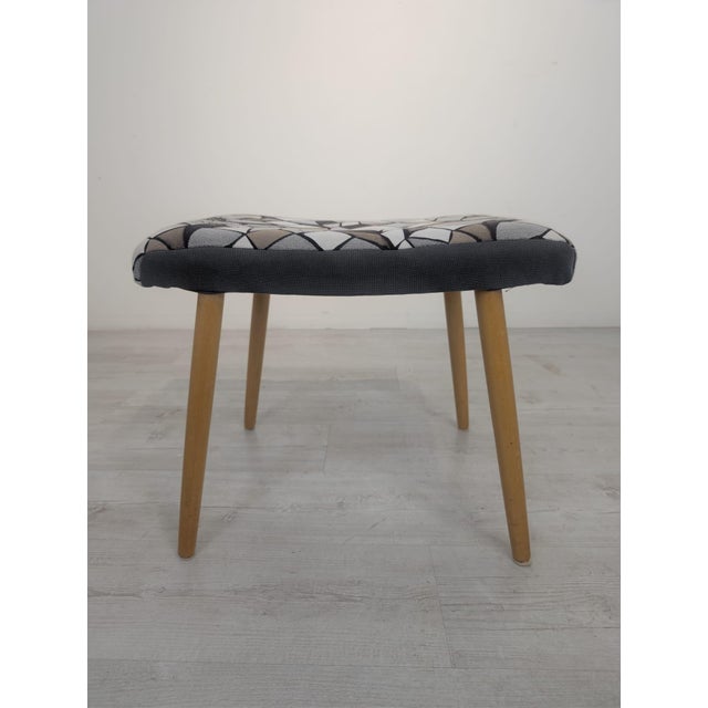 Wood Communist Era Stick Leg Ottoman For Sale - Image 7 of 12