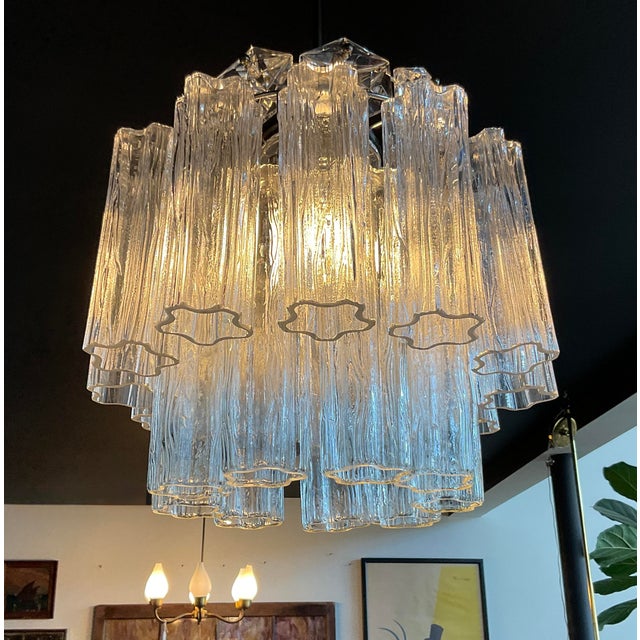Mid-Century Modern Vintage Mid-Century Kinkeldey Crystal & Chrome Chandelier - West Germany, 1960s For Sale - Image 3 of 16