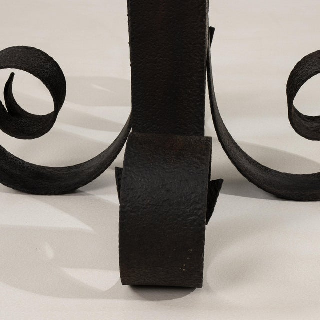 French Mid 20th Century France Black Iron Coffee Table For Sale - Image 3 of 11