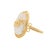 Metal Cleopatra Gold Spiral Design Pearl Ring, Size 8 For Sale - Image 7 of 7