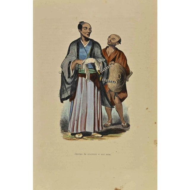 Condition Japanese and his Valet is a lithograph made by Auguste Wahlen in 1844. Hand colored. Good condition. At the...