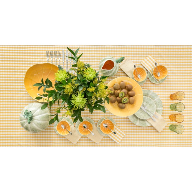 Traditional Bordallo Pinheiro Melon Charger/Large Dinner Plates, Set of 2 For Sale - Image 3 of 4